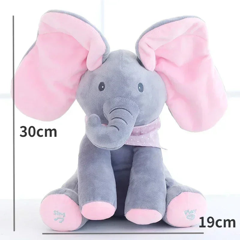 Elefante de pelúcia brinquedo para bebê, jogo de canto, brinquedos musicais interativos, presentes, novo, 2024