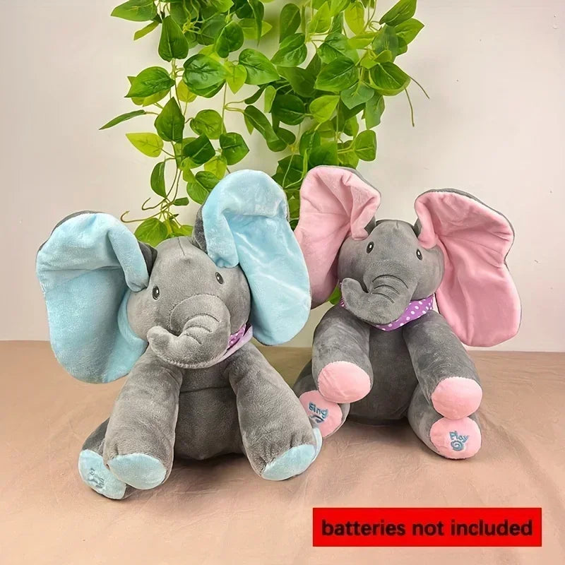 Elefante de pelúcia brinquedo para bebê, jogo de canto, brinquedos musicais interativos, presentes, novo, 2024