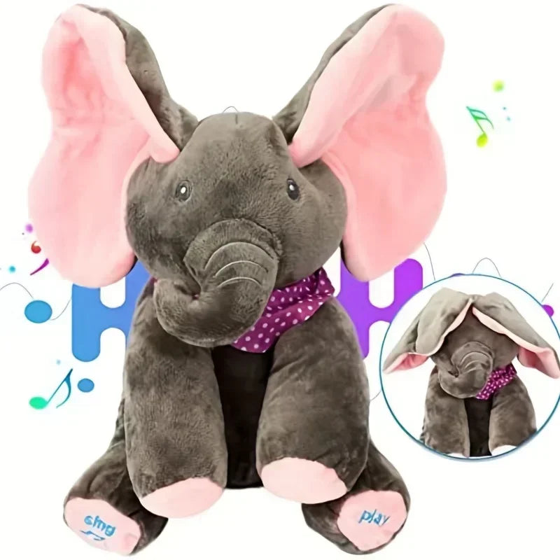 Elefante de pelúcia brinquedo para bebê, jogo de canto, brinquedos musicais interativos, presentes, novo, 2024