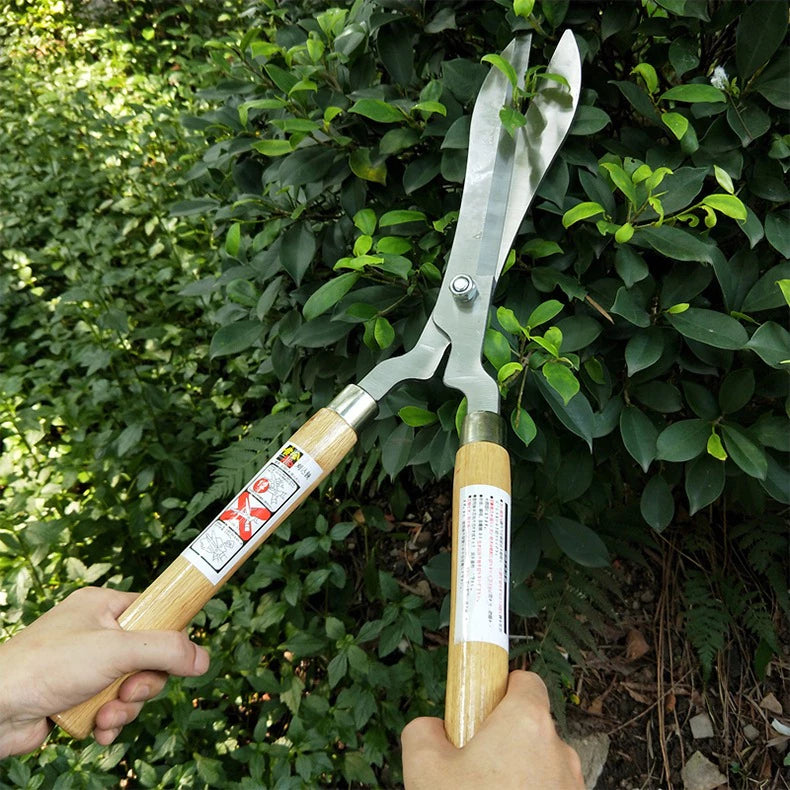 Tesoura de Poda Grama Jardim Cerca Viva Oferta Cerca-viva Tesourão Jardinagem Cabo Madeira